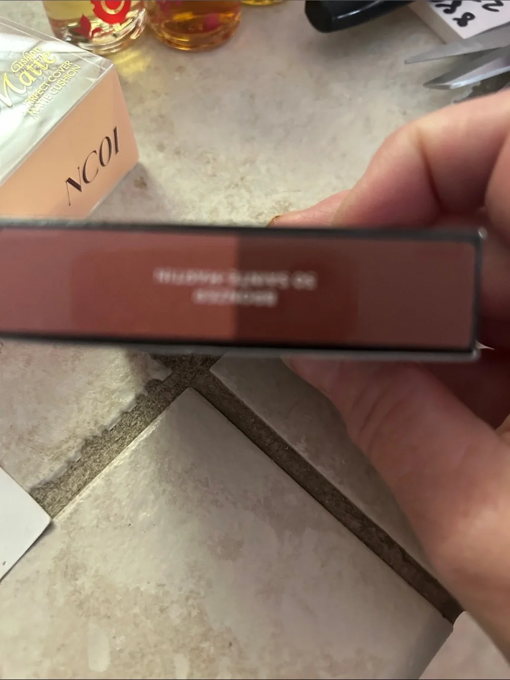 laura mercier Pearl White Compact with Gold Bear Accent
